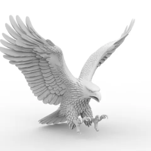 Flying Eagle with Wings Spread 3d