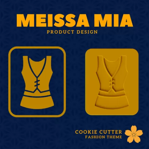Japanese Girls Group Fashion – Performance Outfit Dress Cookie Cutter | Digital 3D Print File