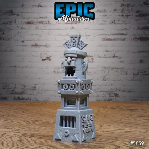 Jungle Totem v2 / Jungle Environment / Aztec Items / Swamp Decoration / Marshland Dungeon Equipment / Tropical Area Theme / Forest Wetland Encounter by Epic-Miniatures