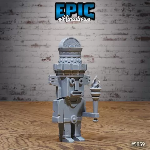 Jungle Stone Guard v2 / Jungle Environment / Aztec Items / Swamp Decoration / Marshland Dungeon Equipment / Tropical Area Theme / Forest Wetland Encounter by Epic-Miniatures