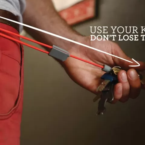 Faceted Bungee Keychain by 3D BROOKLYN