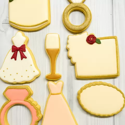Wedding Cookie Cutter Set of 8 – STL Files | Instant Download | Bridal Shower, Engagement & Bachelorette Party Cookie Cutters