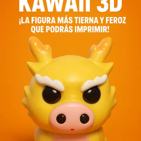 🔥 Lunar New Year Desktop 3D Kawaii Piggy Dragon - The cutest and fiercest figurine you'll ever print! 🐷🐉 Creative And Cute Baby Dragon.
