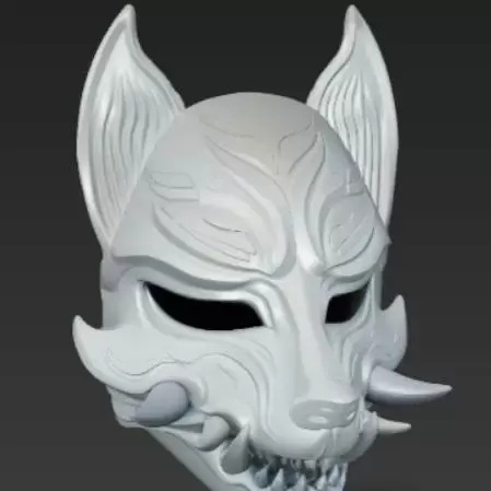 Wolf Skull Mask 3D Model High Detail Fantasy STL for Cosplay - Anıl GÖKTAŞ