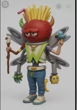 Aqua Teen Hunger Force 3D Model –meatwad mashup – ATHF Fan Prop STL for 3D Printing