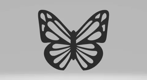 Butterfly Art 2D Frame.stl