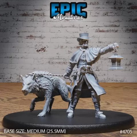 Beast Watch & Tame Wolf / Wild Animal Companion / Evil Predator / Humanoid Hound Warrior / Mutant Warlord / Magical Canine Lord / Monster Tamer / Undead Dog Shapechanger / Creature Army by Epic-Miniatures
