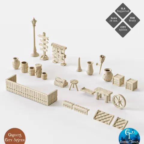 Objects for City system by Gothic Things