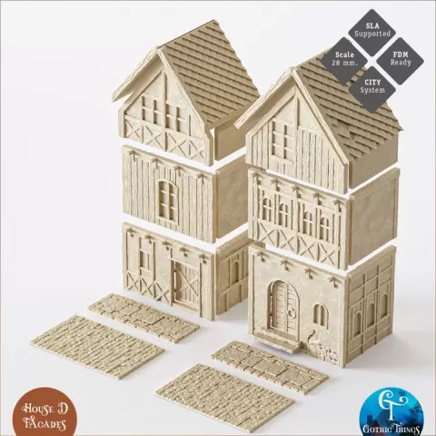 House D facades - City system by Gothic Things