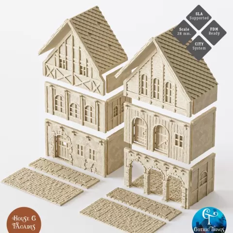 House C facades - City system by Gothic Things