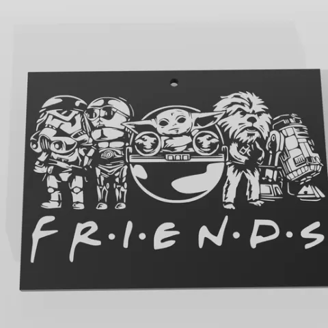 Friends Star Wars Decor - Keychain Multicolor