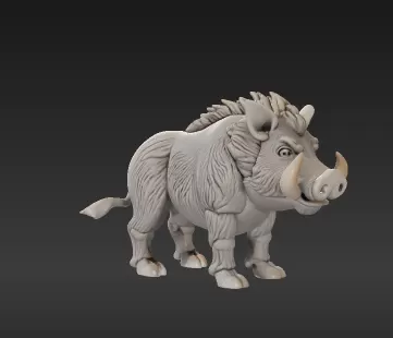 Printable Fidget Boar – Flexi-Style Wild Creature Model