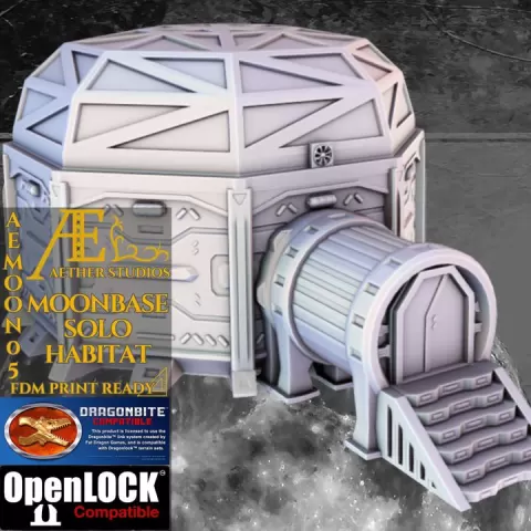 AEMOON05 - Moonbase Solo Habitat by Aether Studios