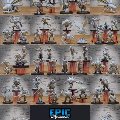 Steam Society Set / Steampunk & Artificer Encounter / Automaton & Tinkerer Collection / Pre-Supported by Epic-Miniatures