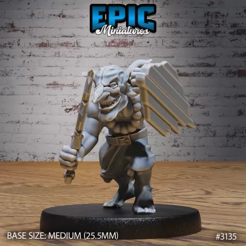 Wicked Goblin Tribe Sword & Shield / Male Goblinoid / Evil Ogre / Green Skin Army Soldier / Siege Servant by Epic-Miniatures