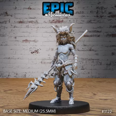 Taurus Boy / Bulky Horned Warrior / Bull Human Minotaur Hybrid / Nature Guard / Wild Animal Humanoid / Forest Encounter by Epic-Miniatures