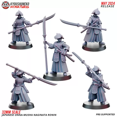 Ronin | Onna Musha Naginata | Feudal Japan by Kyoushuneko Miniatures
