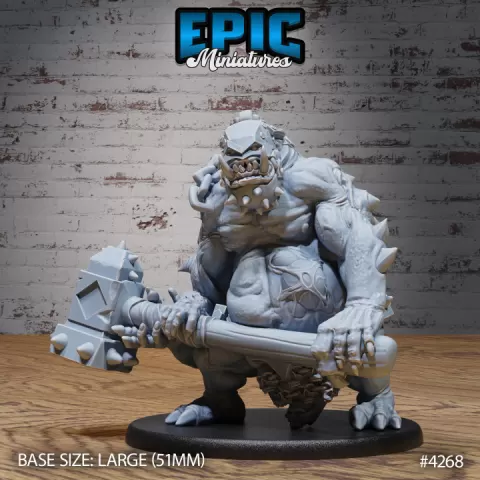 Troll Mutant / Evil Ogre / Male Sewers Beast / Pipe System Port Guard / Giant Humanoid / Underground City Crew / Siege Servant by Epic-Miniatures