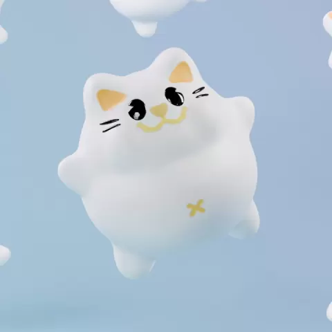 Standing Chubby Cat by UniQrint