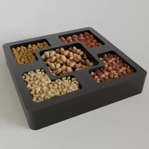 Dry fruits tray square