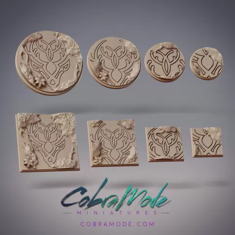 Stag Rune Base Pack (8pcs) - Round and Square Version