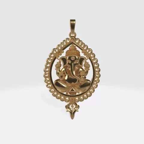 Ganesh Pendant Keychain 19