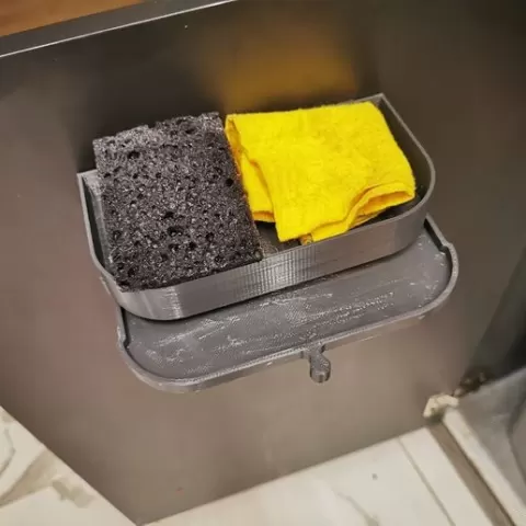 Hidden Kitchen Sponge Holder
