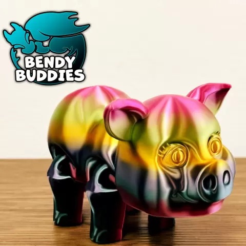 Pigmo Cute Pig / Swine Articulated / Print-in-Place Farm Animal / Cattle Beast / Barn Villager / Fantasy World Encounter by Bendy Buddies