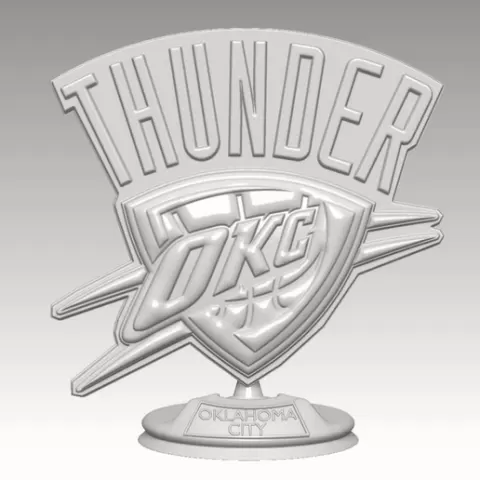 Oklahoma City Thunder logo 3d