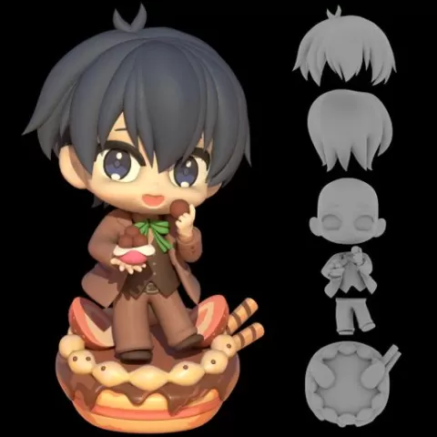 Isagi (Blue Lock) Chibi Figurine