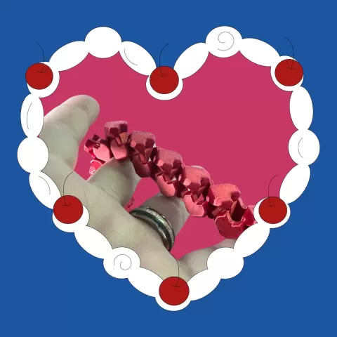 Zelda Energy, Hearts Print in Place, Articulate, ROSARY - VALENTINE'S DAY, FOR HER, FOR HIM