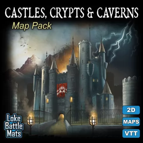 Castles, Crypts & Caverns - Map Pack by Loke Battle Mats