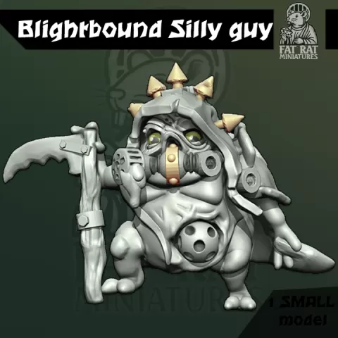 Baby small mortarian smelly lord chibi plagueing Blightbound Reapers Plague Chonky Zombie Leader of Contagion by FatRatMiniatures