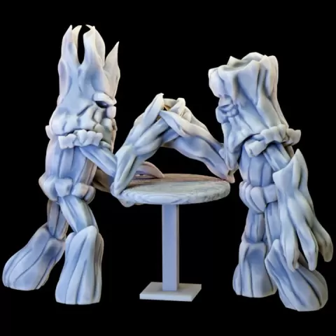 Treefolk Armwrestlers - Fantasy Tavern District Vol II by YourNeighborKnight Minis
