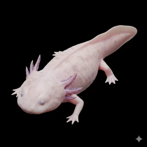 Axolotl natural resting, reptile, lizard, snake, turtle, crocodile, alligator, iguana, gecko, chameleon, wildlife, animal