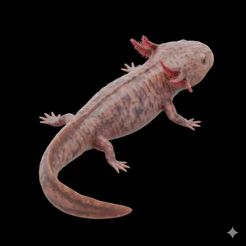 Axolotl tail curved soft, reptile, lizard, snake, turtle, crocodile, alligator, iguana, gecko, chameleon, wildlife, animal