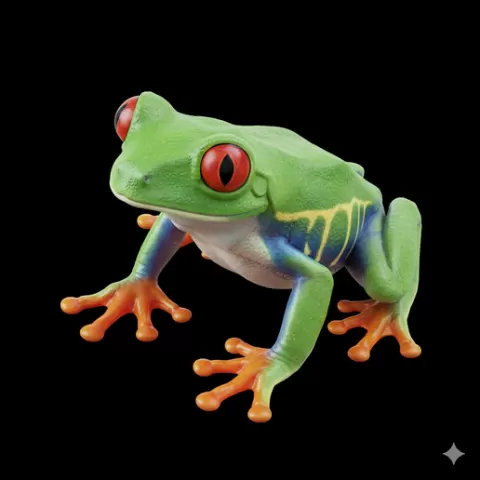 Frog head slightly raised, reptile, lizard, snake, turtle, crocodile, alligator, iguana, gecko, chameleon, wildlife, animal