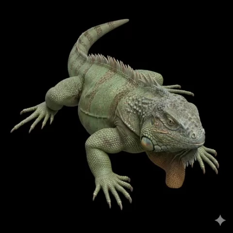 Iguana resting chin low, reptile, lizard, snake, turtle, crocodile, alligator, iguana, gecko, chameleon, wildlife, animal