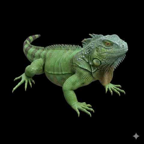 Iguana sitting relaxed, reptile, lizard, snake, turtle, crocodile, alligator, iguana, gecko, chameleon, wildlife, animal