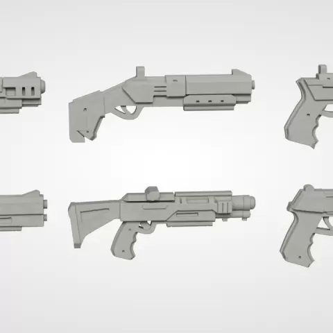 scifi handguns by ForgeBits