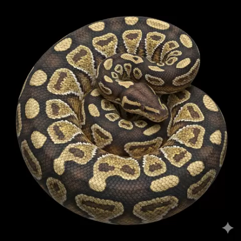 Snake resting chin on coil, reptile, lizard, snake, turtle, crocodile, alligator, iguana, gecko, chameleon, wildlife, animal