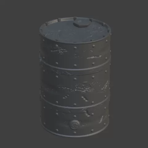 Damaged oil drum_D by Droids