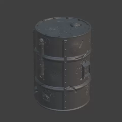 Damaged oil drum_C by Droids