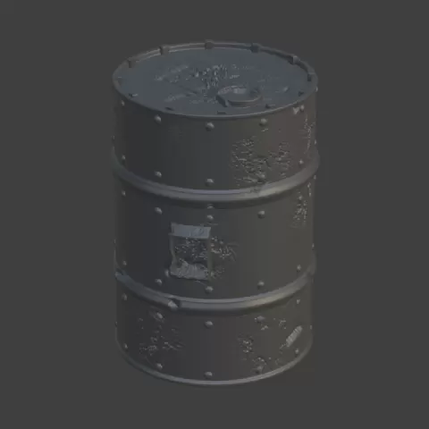 Damaged Oil drum_A by Droids
