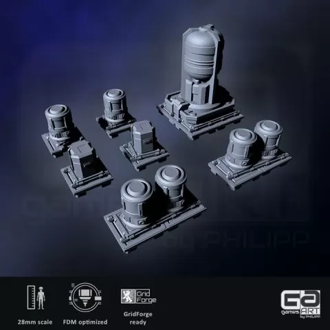 MTV Cargo Casks Set · GridForge by gamesART by Philipp