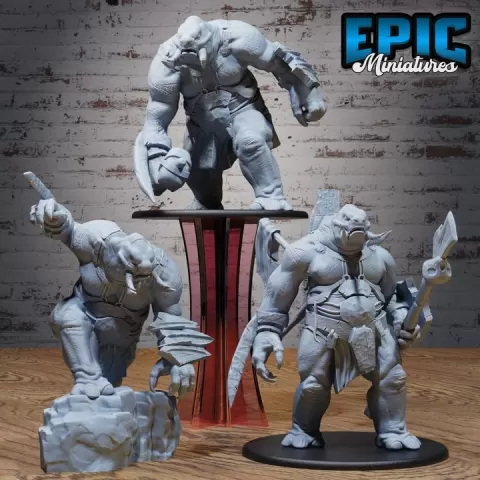 Tamed Troll Set / Green Skinned Giant / Male Ogre / Forest Beast / Woodland Monster / Cave Creature / Bulky Raider / Evil Nature Spirit by Epic-Miniatures
