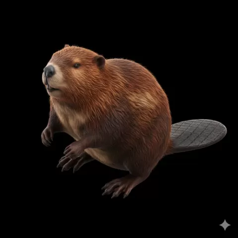 Beaver sitting head tilted, mammal, animal, wildlife, nature, fauna, creature, species, zoo, safari, forest, jungle