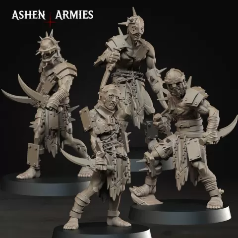 Hellbound Apostasy - Wretched (4 Models) by Ashen Armies