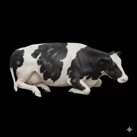 Cow lying side relaxed, mammal, animal, wildlife, nature, fauna, creature, species, zoo, safari, forest, jungle