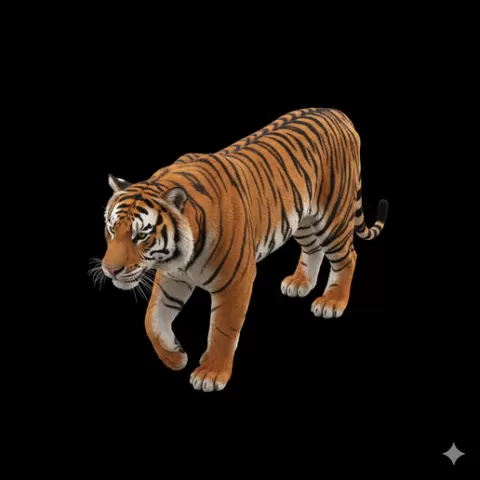 Tiger walking slow curved path, mammal, animal, wildlife, nature, fauna, creature, species, zoo, safari, forest, jungle